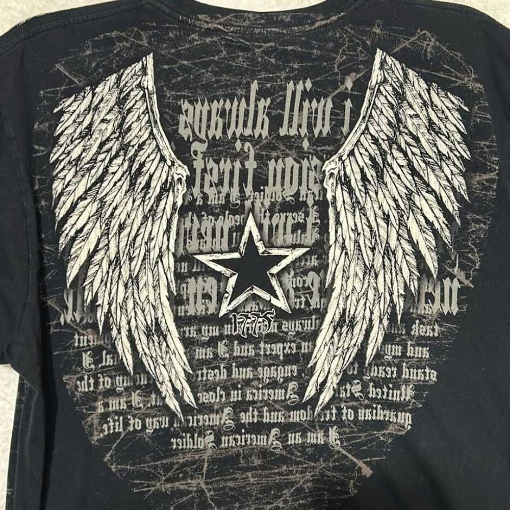 US Army eagle wings, graphic T-shirt, size XL - image 4