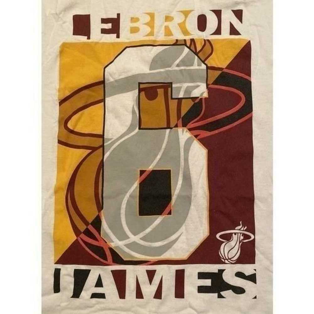 NBA Miami Heat LeBron James No 6 White T-shirt Si… - image 2