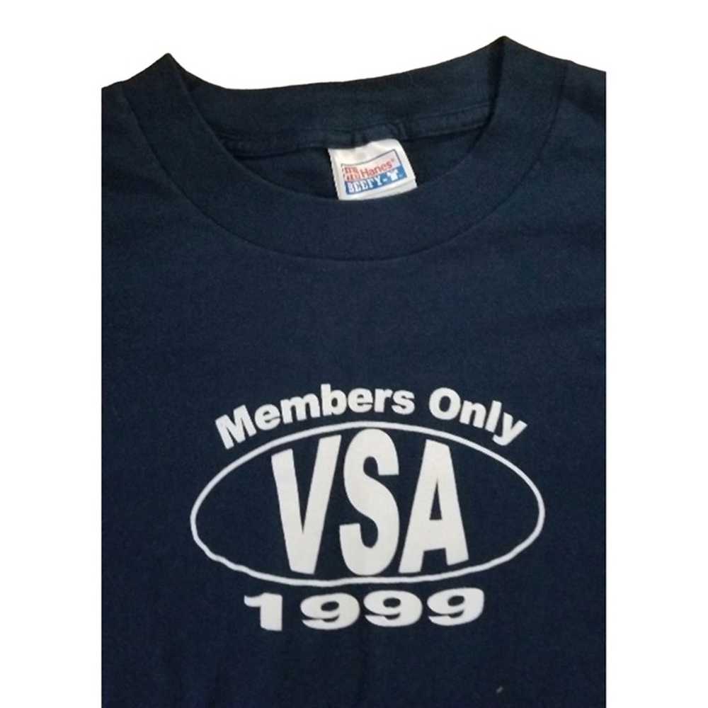 Vintage Members Only VSA 1999 Graphic Tshirt Mens… - image 3