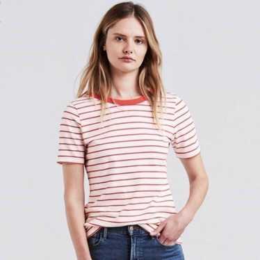 Levi’s Red Striped  Tee Size XSmall