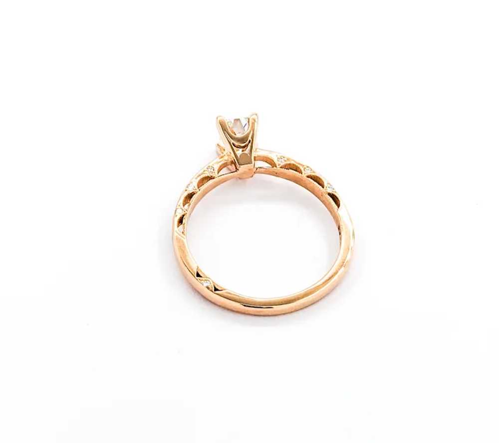 GIA Diamond Tacori Ring In 18kt Rose Gold - image 11