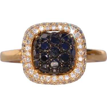 Bombe Diamond Ring in Yellow Gold with Natural Di… - image 1