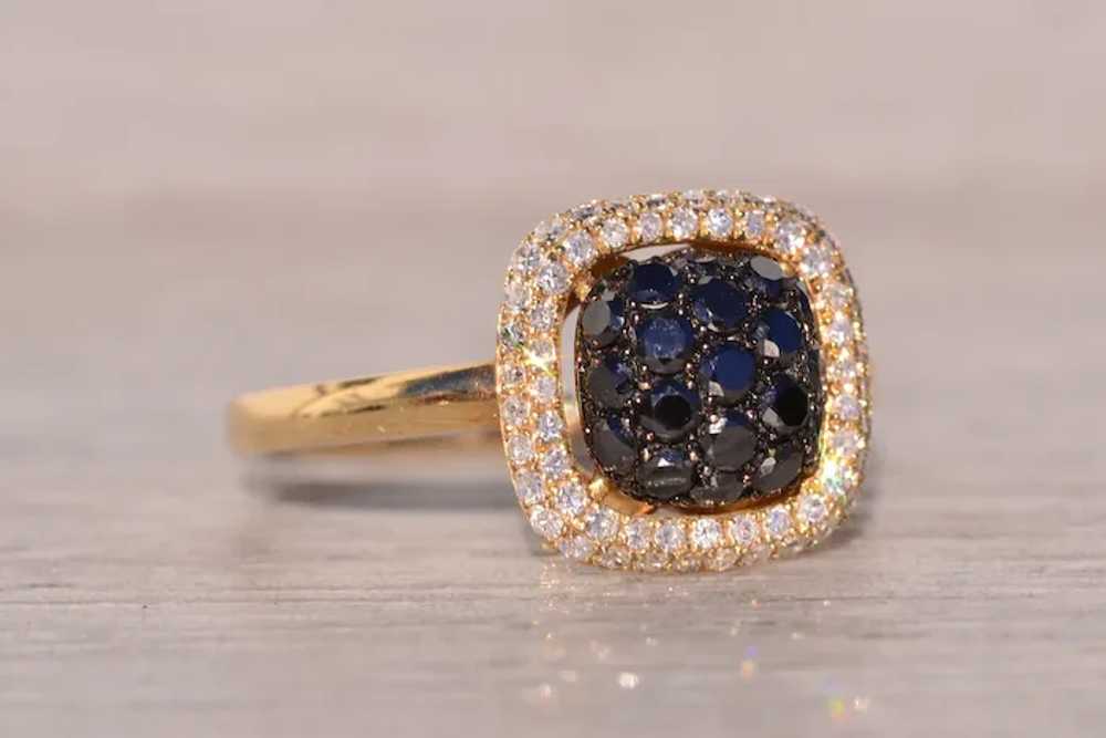 Bombe Diamond Ring in Yellow Gold with Natural Di… - image 2