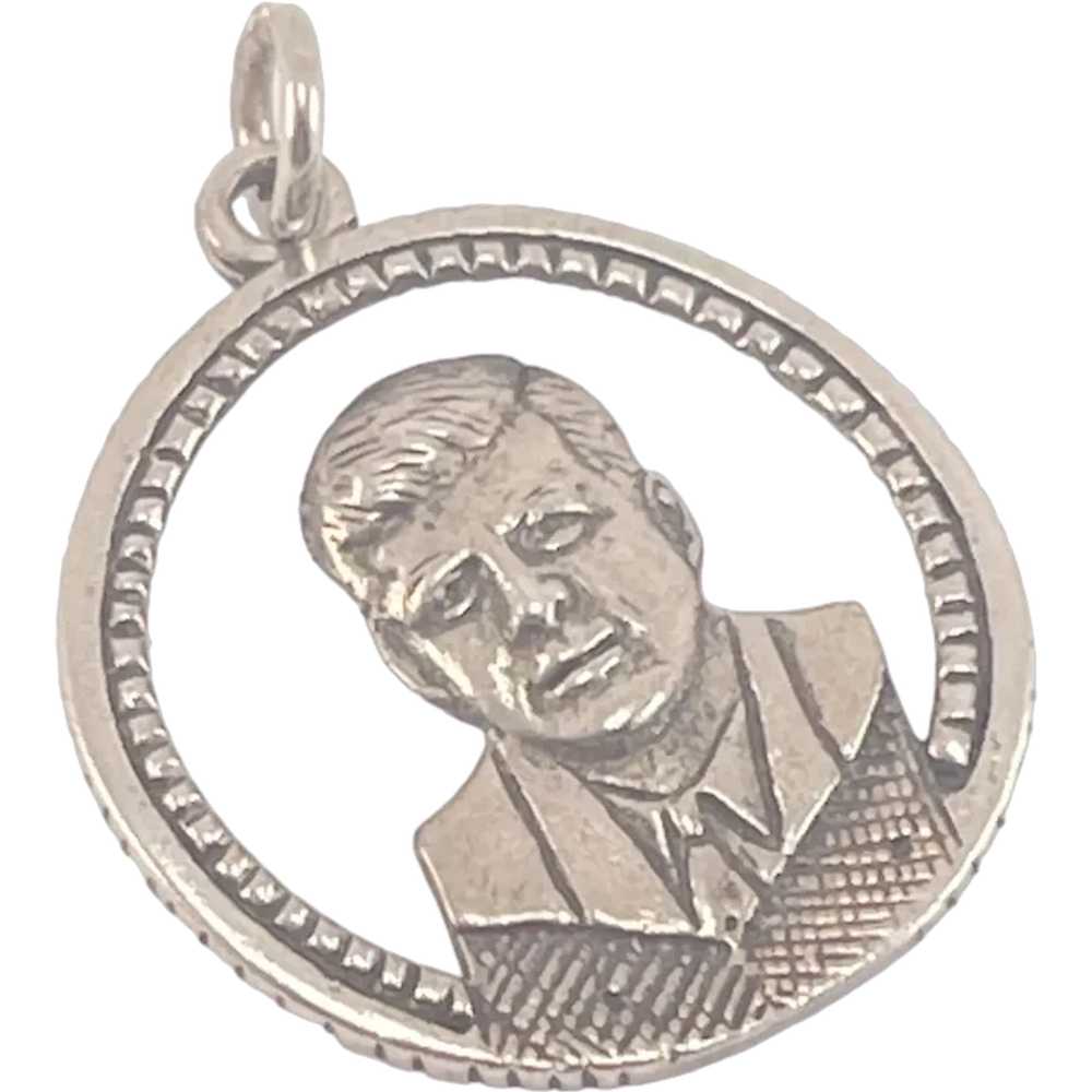 John F. Kennedy Charm Vintage 1960s Charm Pendant - image 1