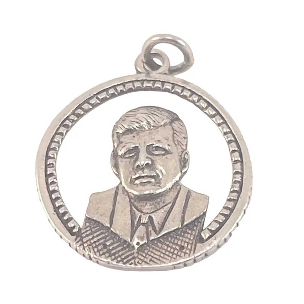 John F. Kennedy Charm Vintage 1960s Charm Pendant - image 2