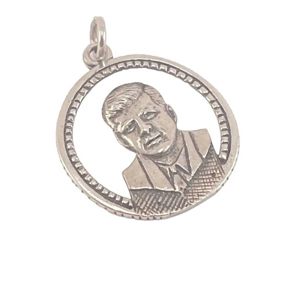 John F. Kennedy Charm Vintage 1960s Charm Pendant - image 3