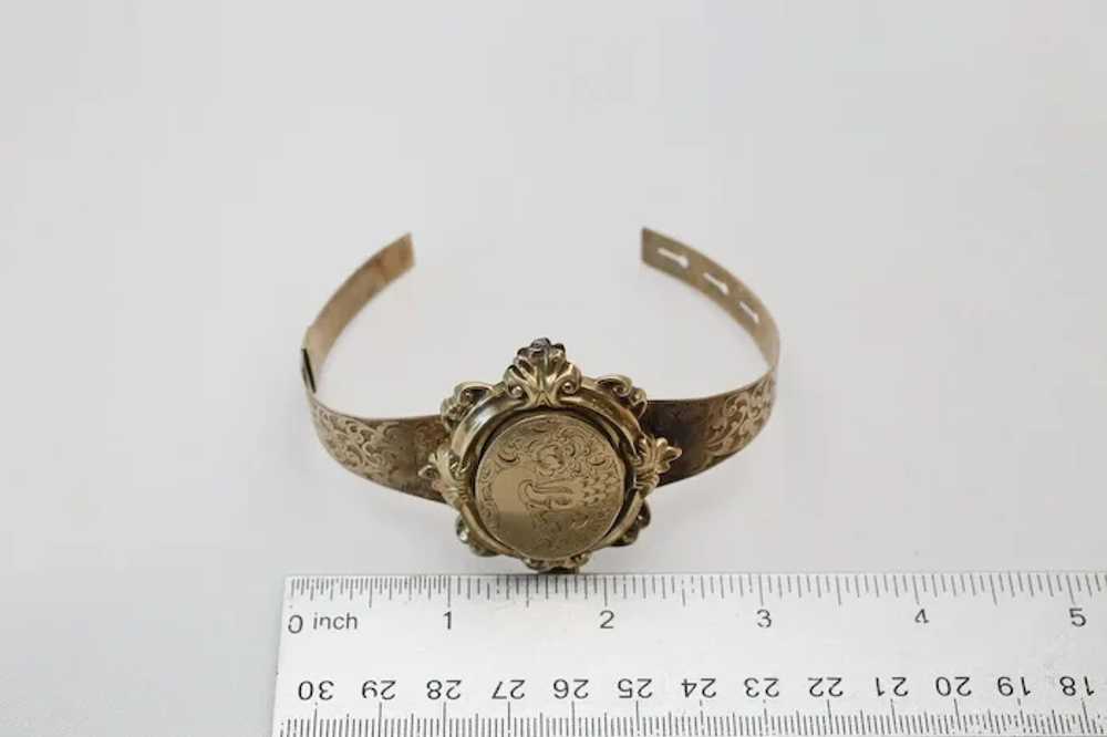 Antique 10k Yellow Gold Locket Bracelet, 6-7 inch… - image 5