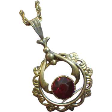 Victorian Revival Classic Pendant Necklace, 1920s,