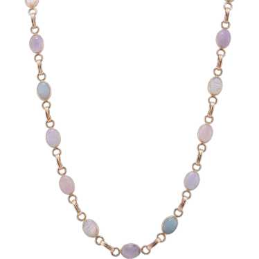 Multi Color Carved Quartz Necklace - 16" - image 1