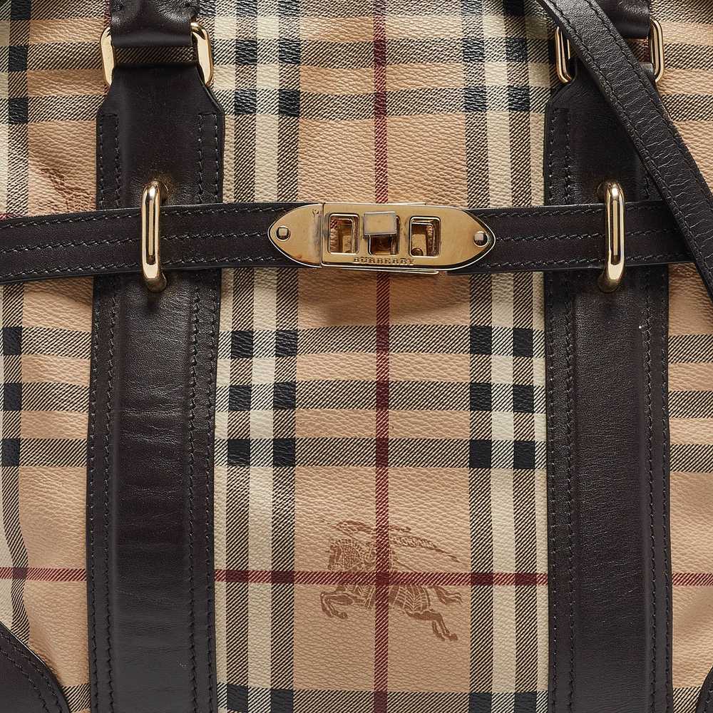 Burberry BURBERRY Choco Brown/Beige Haymarket Che… - image 5