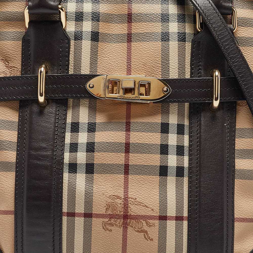 Burberry BURBERRY Choco Brown/Beige Haymarket Che… - image 6