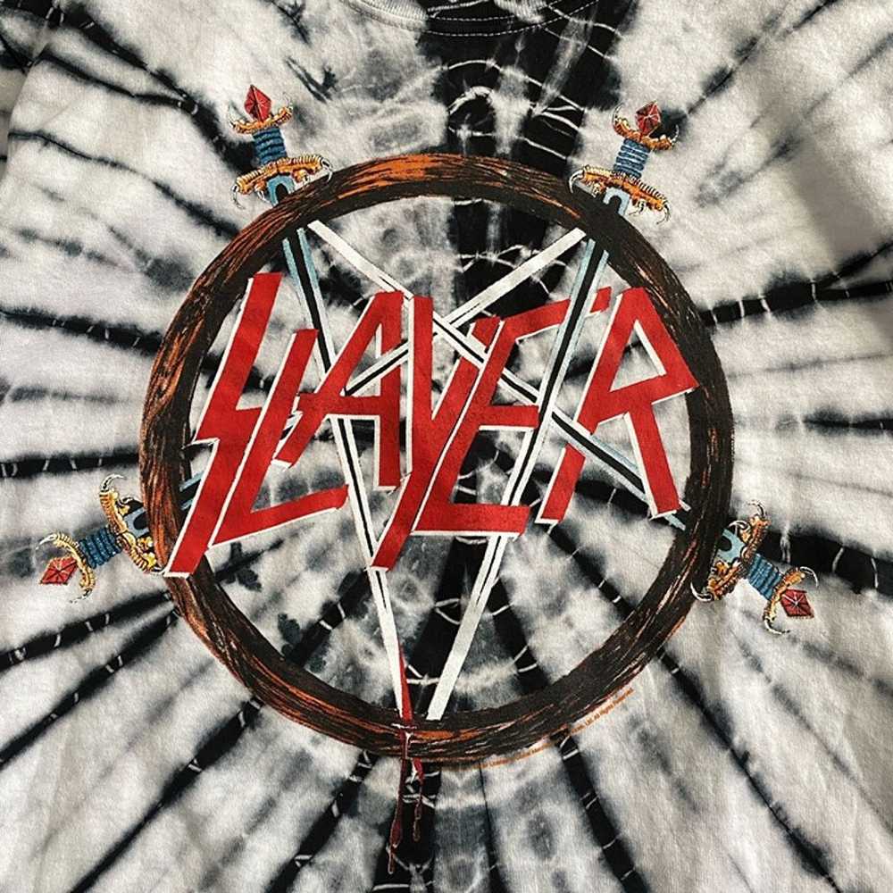 Slayer Show No Mercy Heavy Metal Tie Dye S - image 2