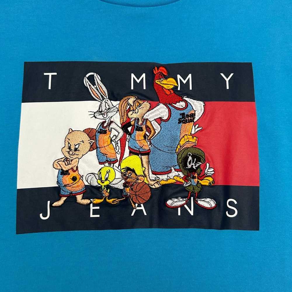 Tommy Jeans x SPACE JAM Blue Men's SS Tee Sz L EUC - image 3