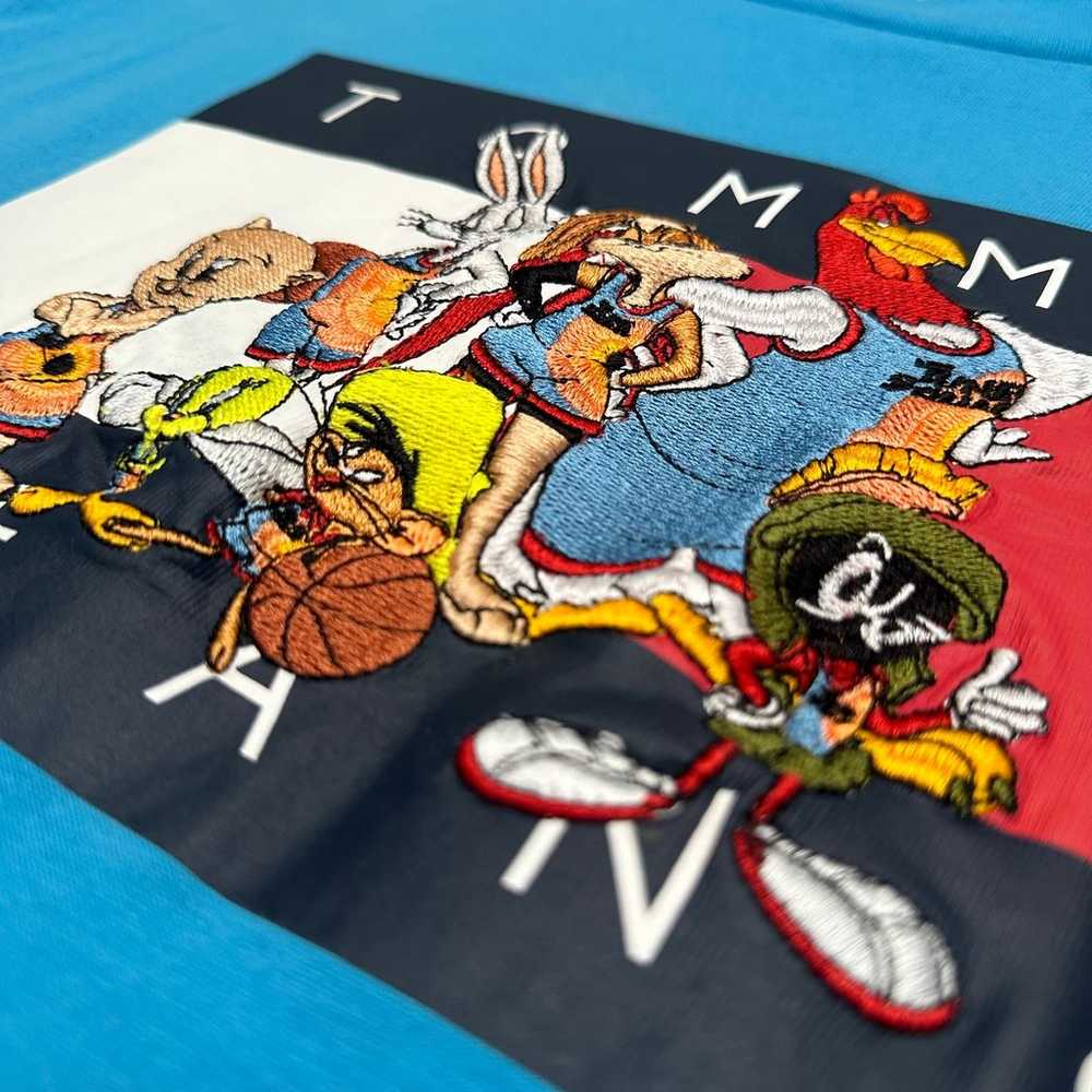 Tommy Jeans x SPACE JAM Blue Men's SS Tee Sz L EUC - image 4