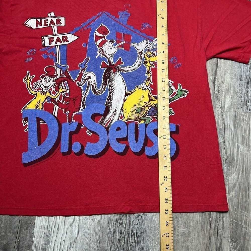 Vintage 90s 1997 Dr. Seuss Cat In The Hat Red Tee… - image 7