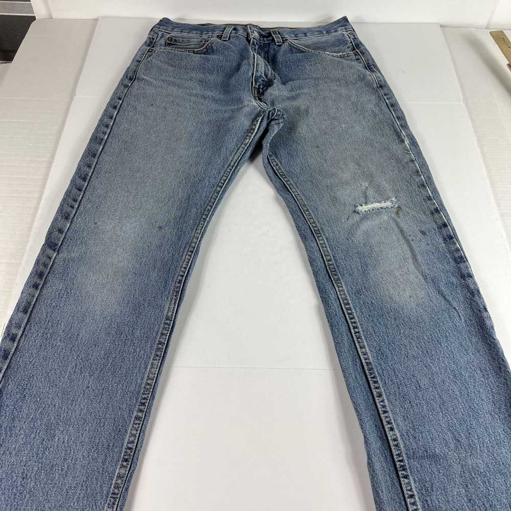 Levi's Levi's Jeans 505 Straight Blue Faded Thras… - image 1