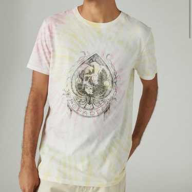 Lucky Brand Skull Spades Graphic T-Shirt Tie Dye … - image 1