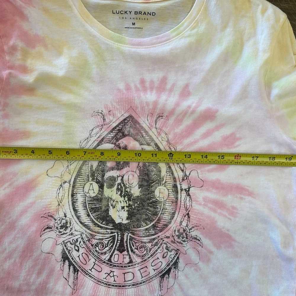 Lucky Brand Skull Spades Graphic T-Shirt Tie Dye … - image 7