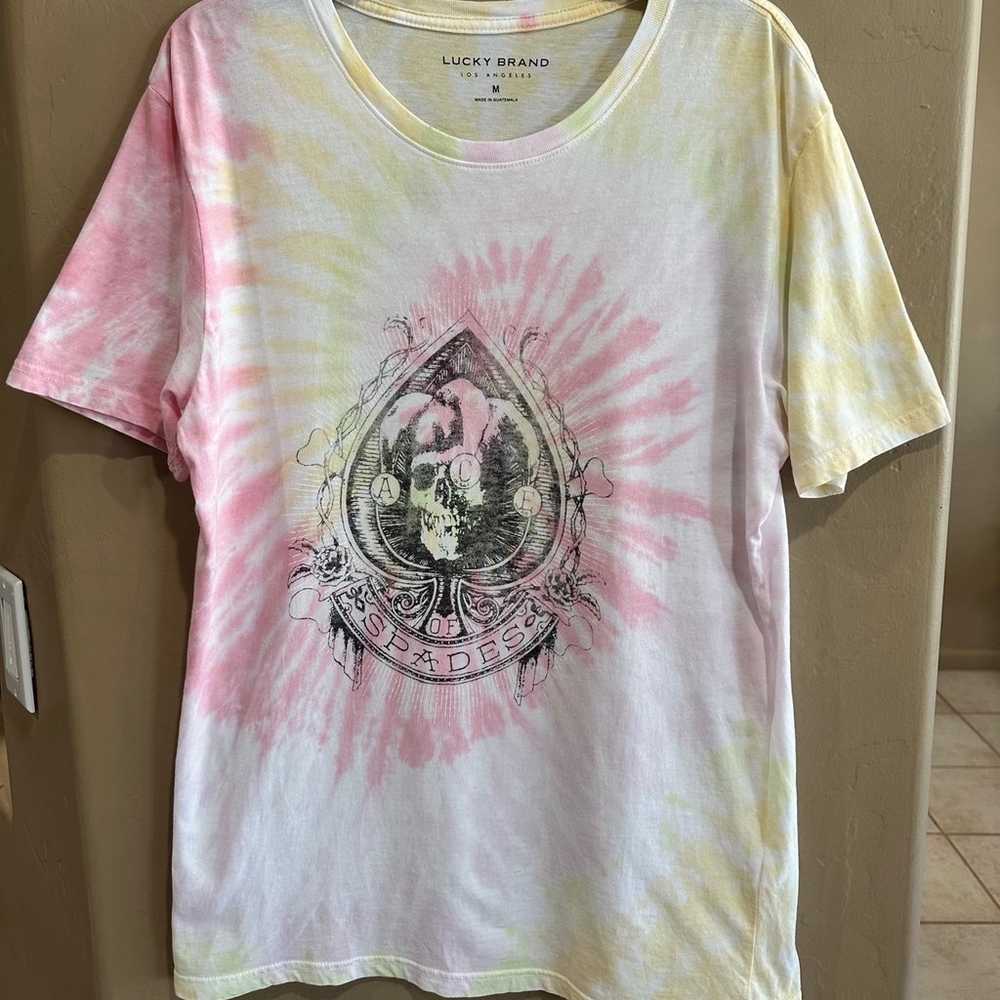 Lucky Brand Skull Spades Graphic T-Shirt Tie Dye … - image 9
