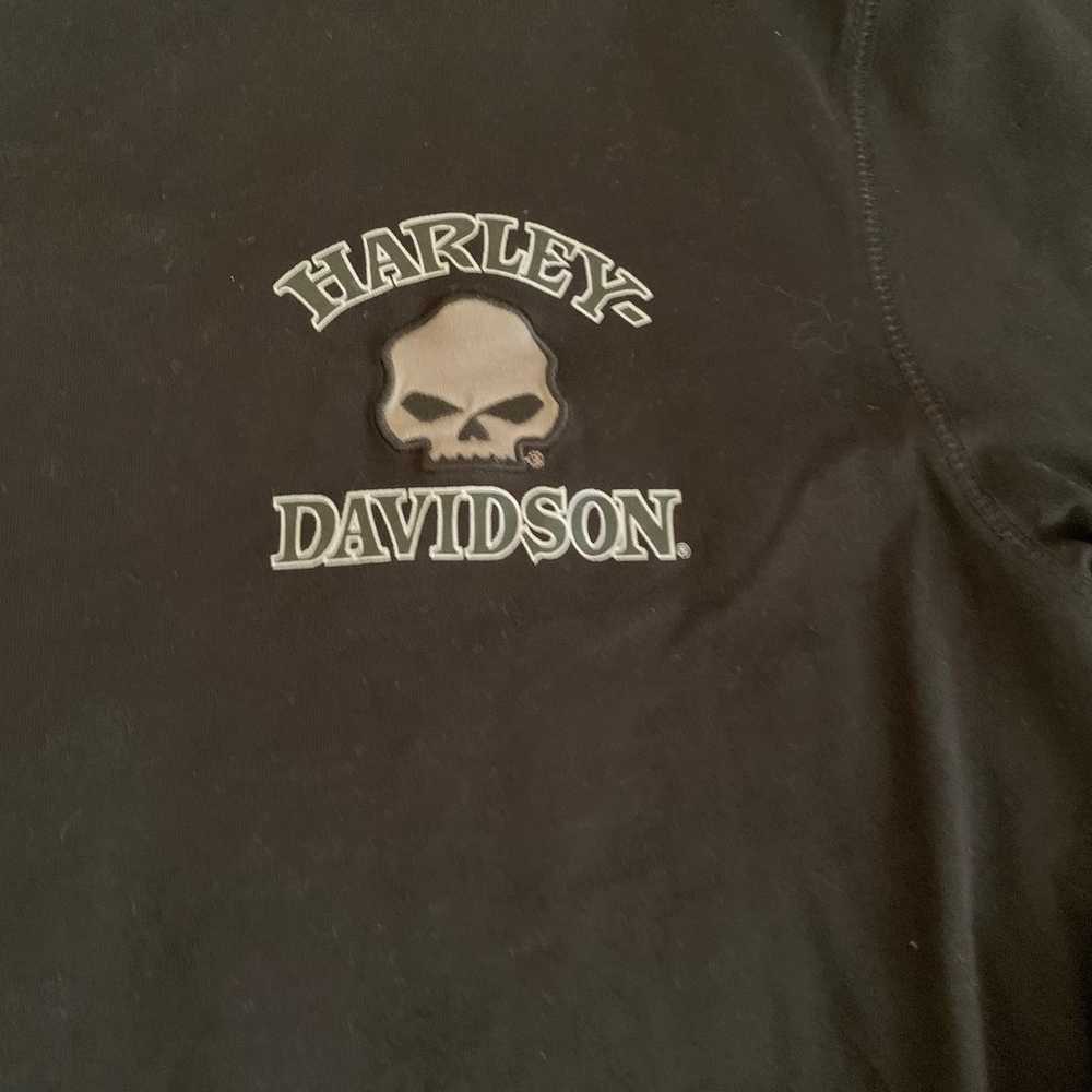 Vtg Punisher Y2K Embroidered Skull Harley Davidso… - image 3