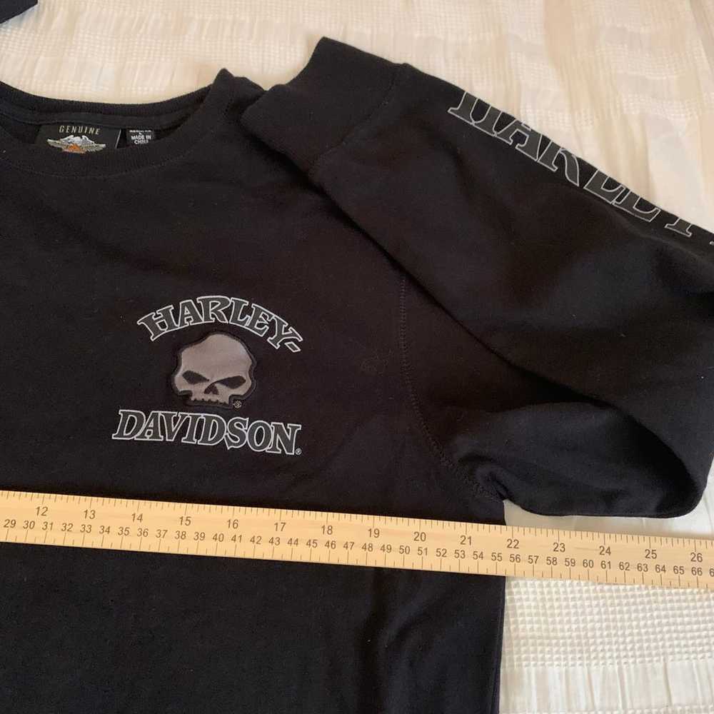 Vtg Punisher Y2K Embroidered Skull Harley Davidso… - image 6