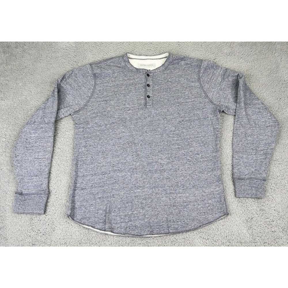 Outerknown Shirt Mens Gray Henley Organic Cotton … - image 2