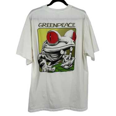 Vintage 90s Tultex Cotton Greenpeace Frog Lifefor… - image 1