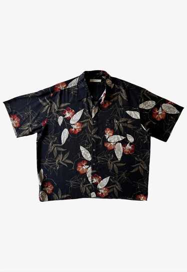 Vintage 90s Men's Musingwear Floral Print Black Sh