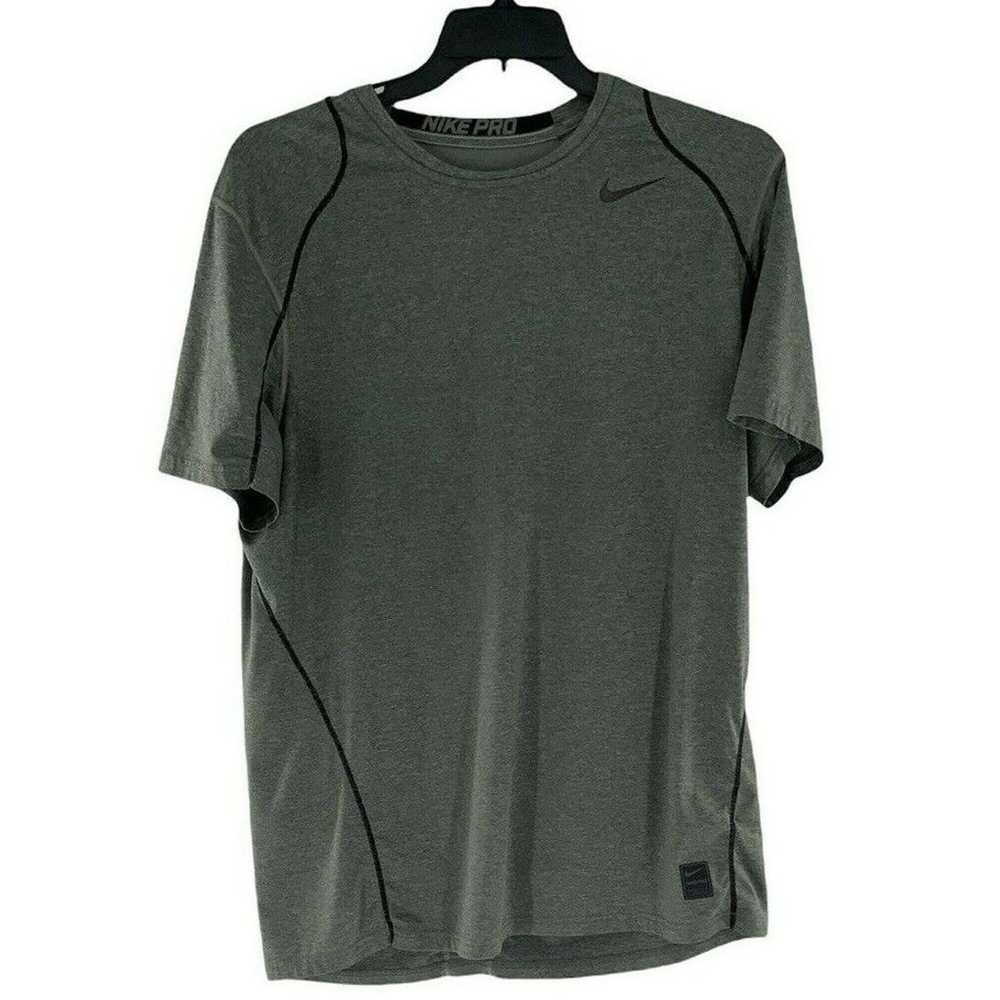 Nike Pro Shirt Mens XL Cool Carbon Heather Dri Fi… - image 2