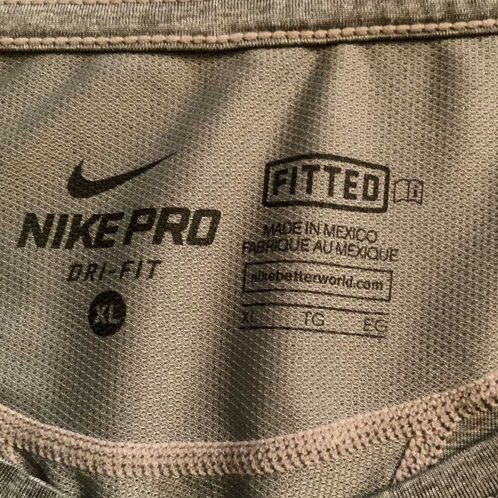 Nike Pro Shirt Mens XL Cool Carbon Heather Dri Fi… - image 9