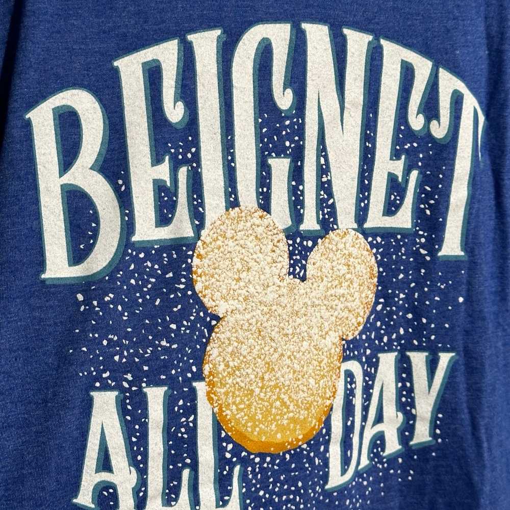 Disney Parks Beignet All Day Blue Graphic T-shirt… - image 1