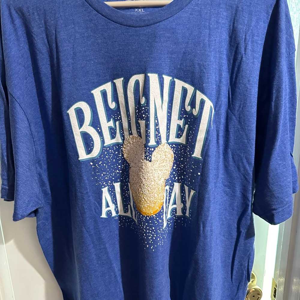 Disney Parks Beignet All Day Blue Graphic T-shirt… - image 2