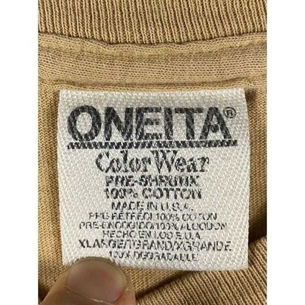 Vintage 90s Oneita Horses Single Stitch Long Slee… - image 7