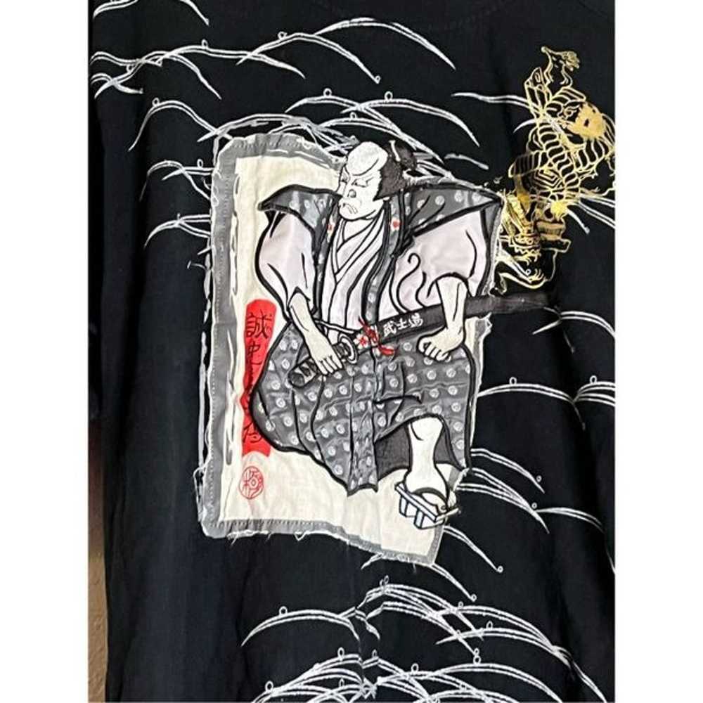 No.83 Japanese samurai warrior embroidered t shir… - image 2