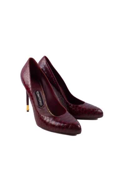 Tom Ford TOM FORD DARK RED PYTHON LEATHER HIGH HEE