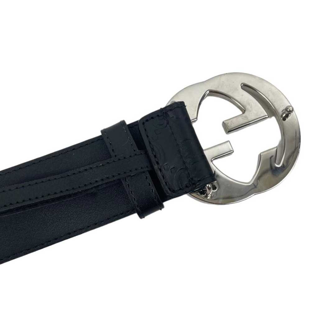 Gucci Interlocking Buckle leather belt - image 8
