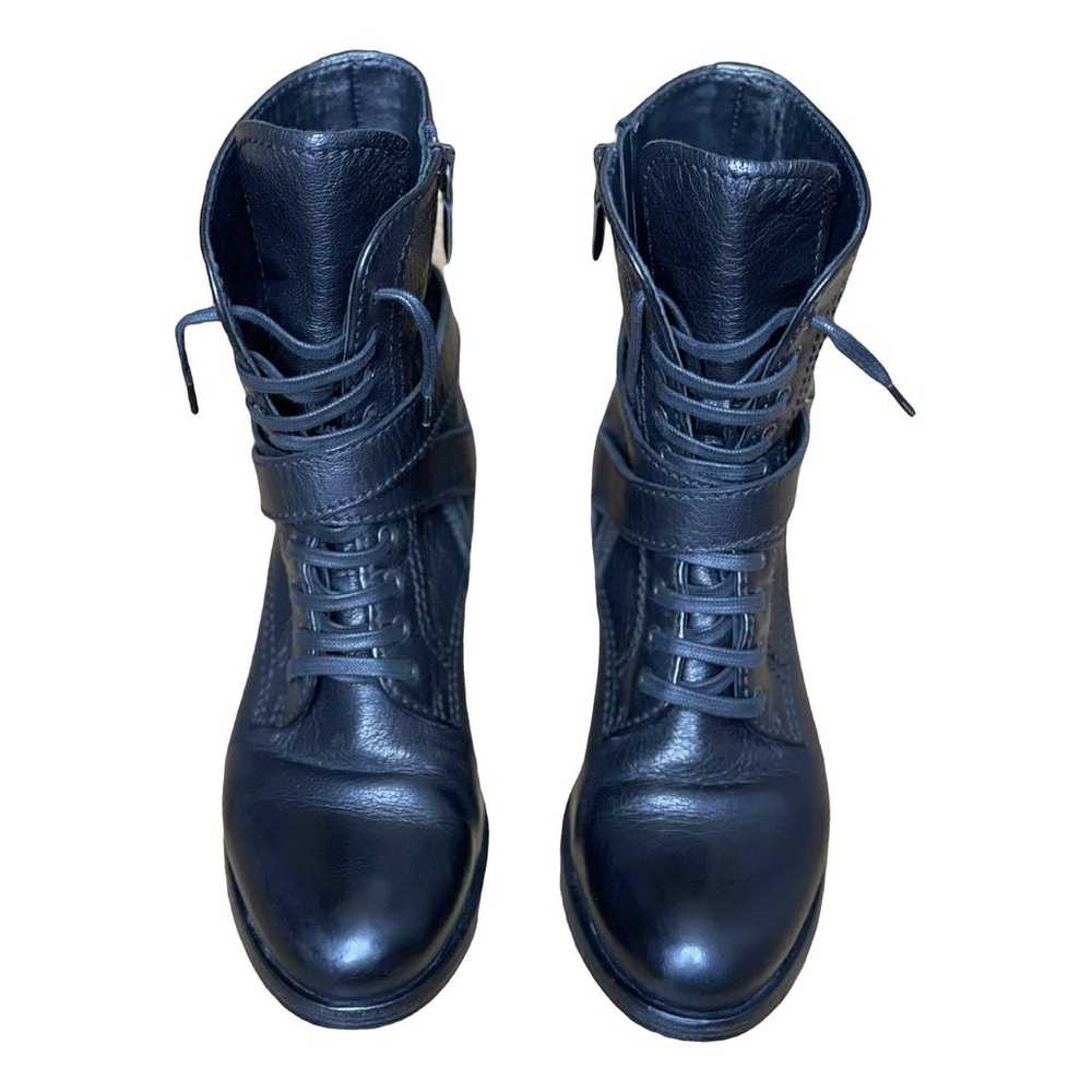 Prada Block Combat leather biker boots - image 1