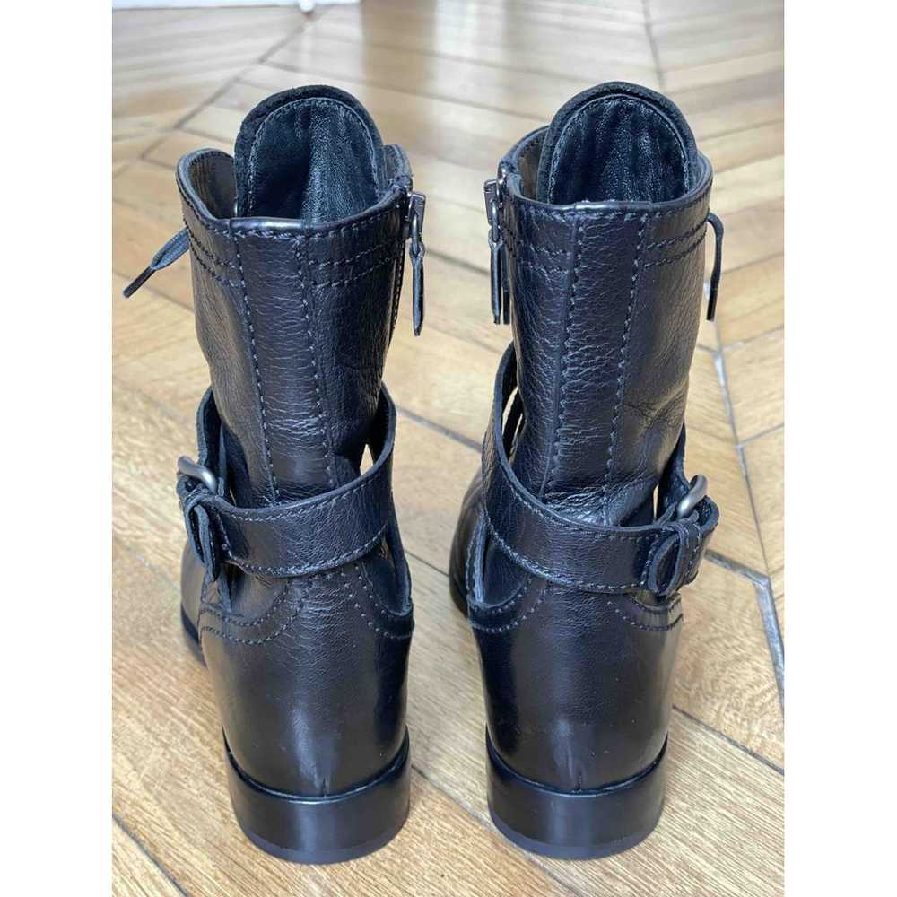 Prada Block Combat leather biker boots - image 2