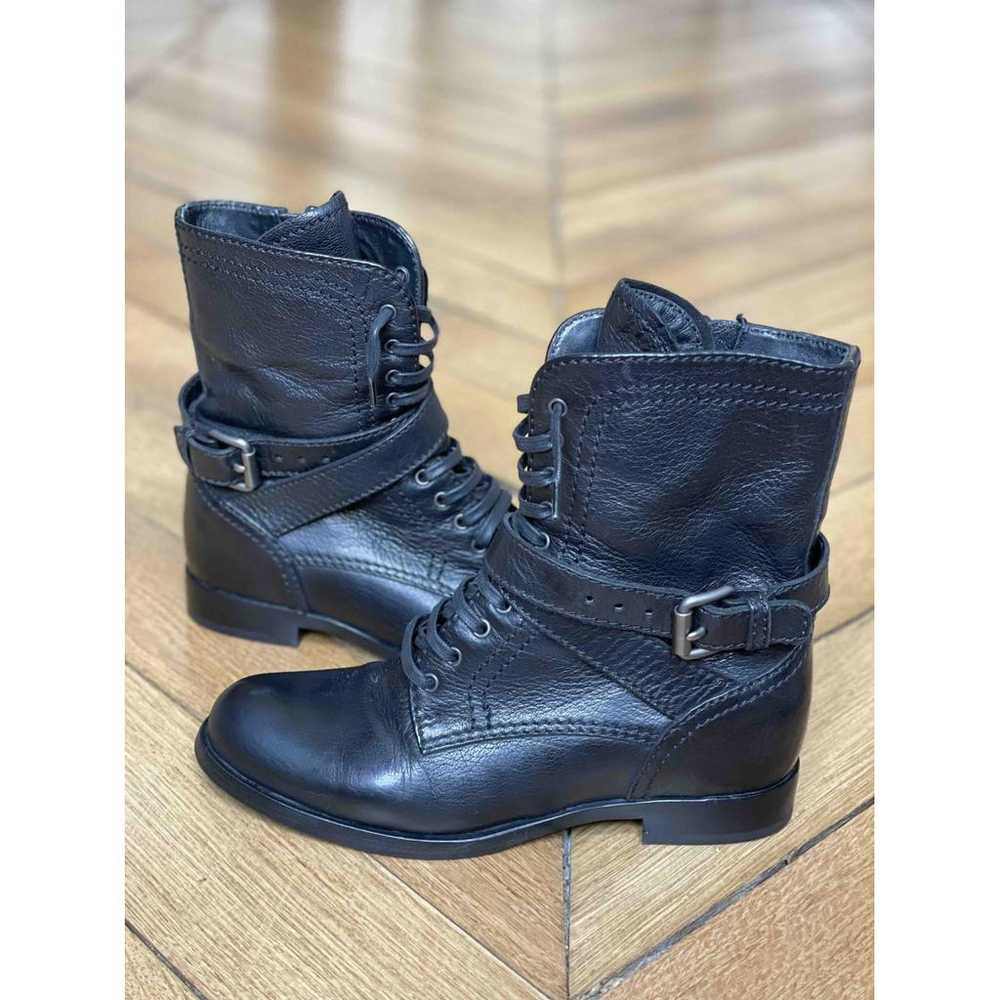 Prada Block Combat leather biker boots - image 3