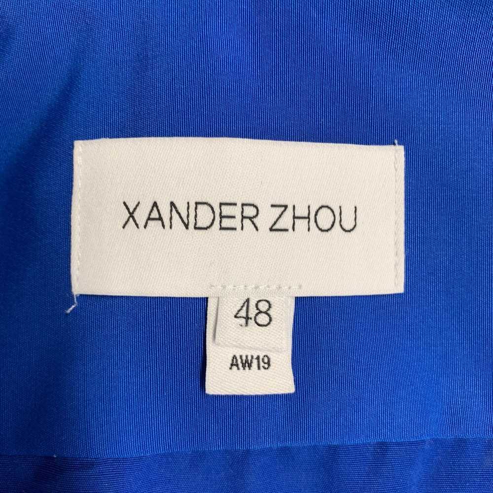 Xander Zhou Blue Solid Polyester Epaulettes Long … - image 5