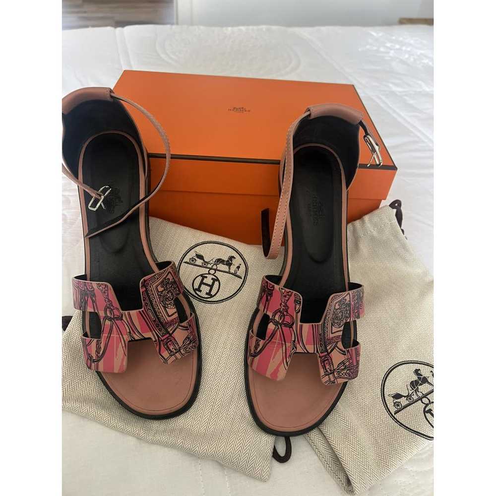 Hermès Santorini leather sandals - image 2