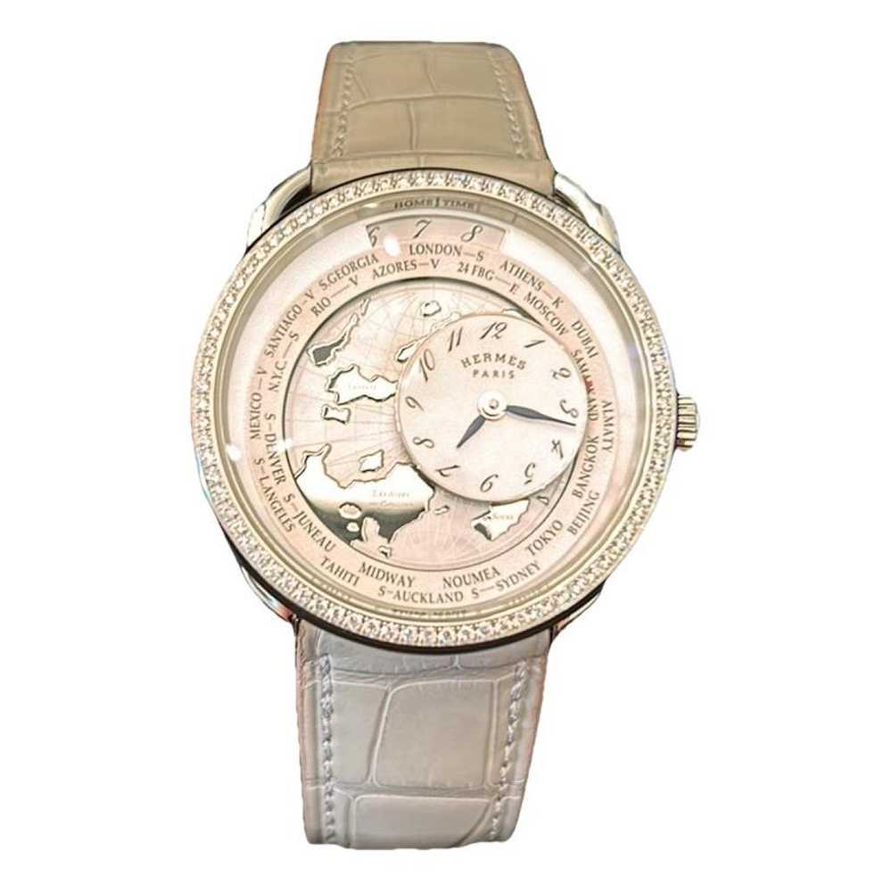 Hermès Arceau platinum watch - image 1
