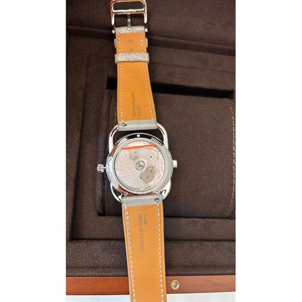 Hermès Arceau platinum watch - image 6