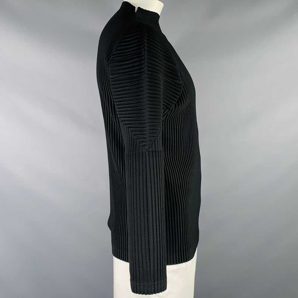 Issey Miyake Black Polyester Pleated Pullover - image 3