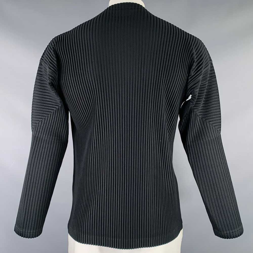 Issey Miyake Black Polyester Pleated Pullover - image 4