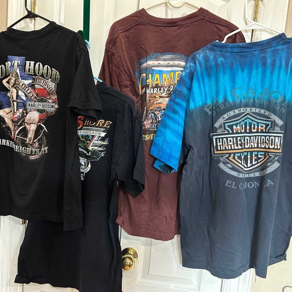 ONE Harley Davidson biker men large graphic T-shi… - image 2