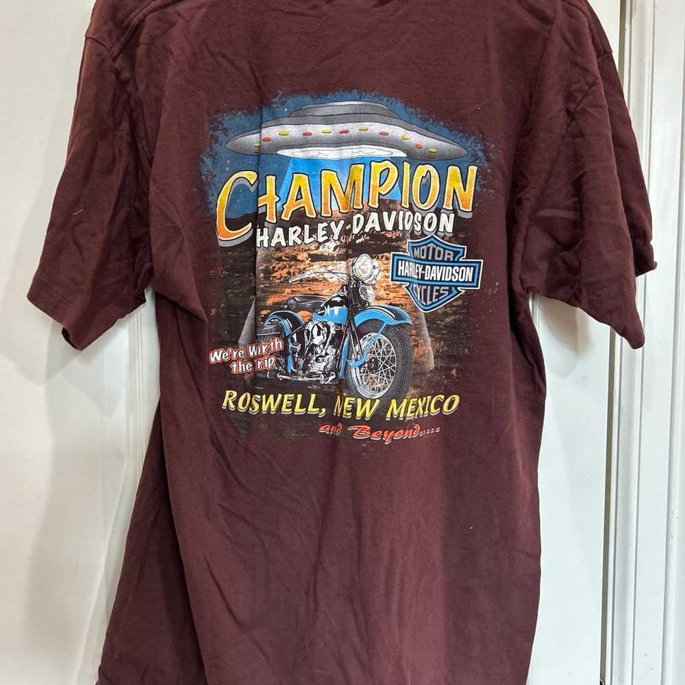 ONE Harley Davidson biker men large graphic T-shi… - image 7