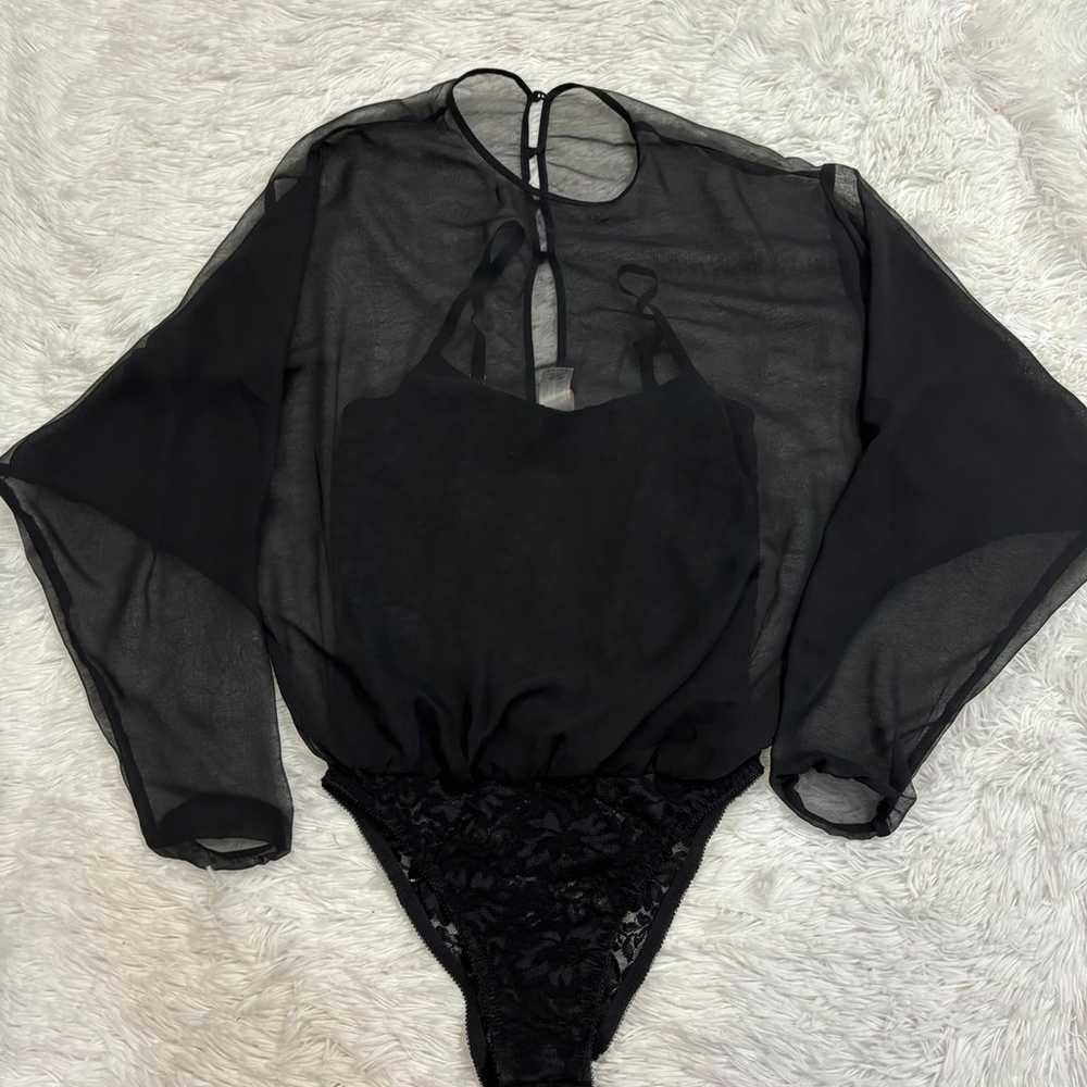 Hot As Hell Mama Jenn Chiffon Bodysuit - image 3