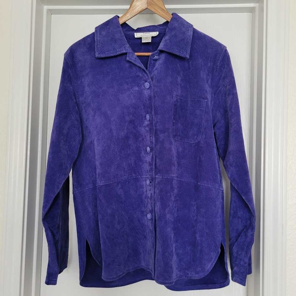 Vintage Lisa International 100% Suede Purple Jack… - image 1