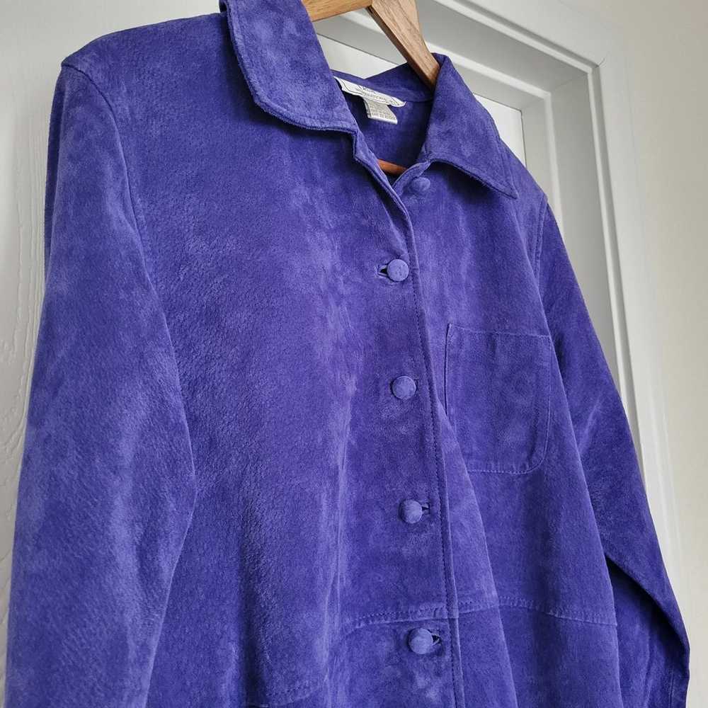 Vintage Lisa International 100% Suede Purple Jack… - image 2
